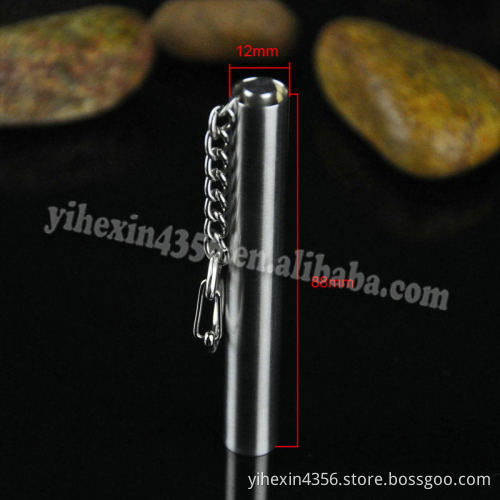 Boruit JY-18A Stainless Steel Mini Cigarette light Purple 365 Flashlight